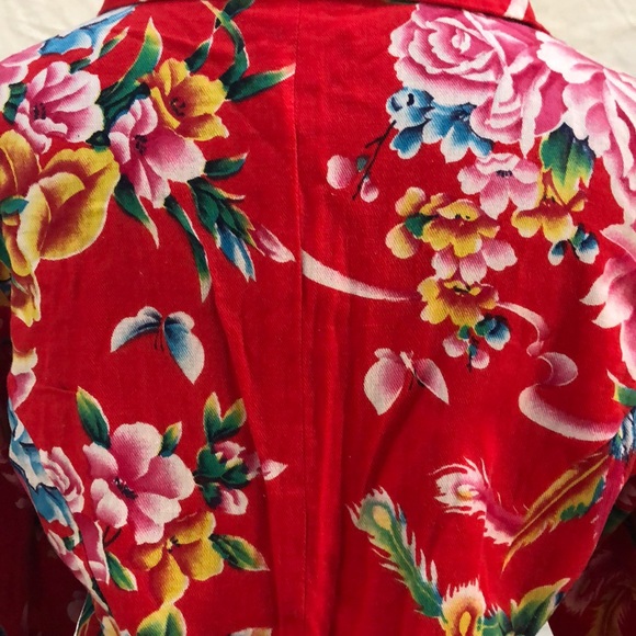 (Vtg) Arleen Bowman Bright Tropical Blouse • Sz M - Picture 6 of 6